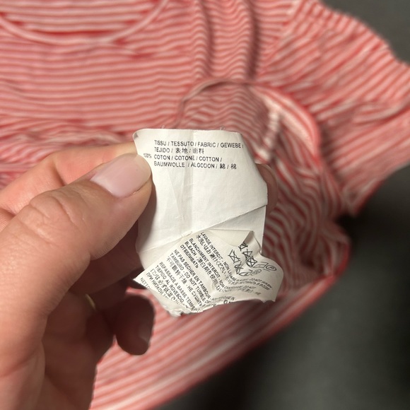 Saint Laurent Paris red and white striped t shirt - Picture 9 of 13